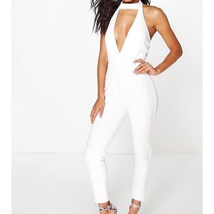 Boohoo White jumpsuit